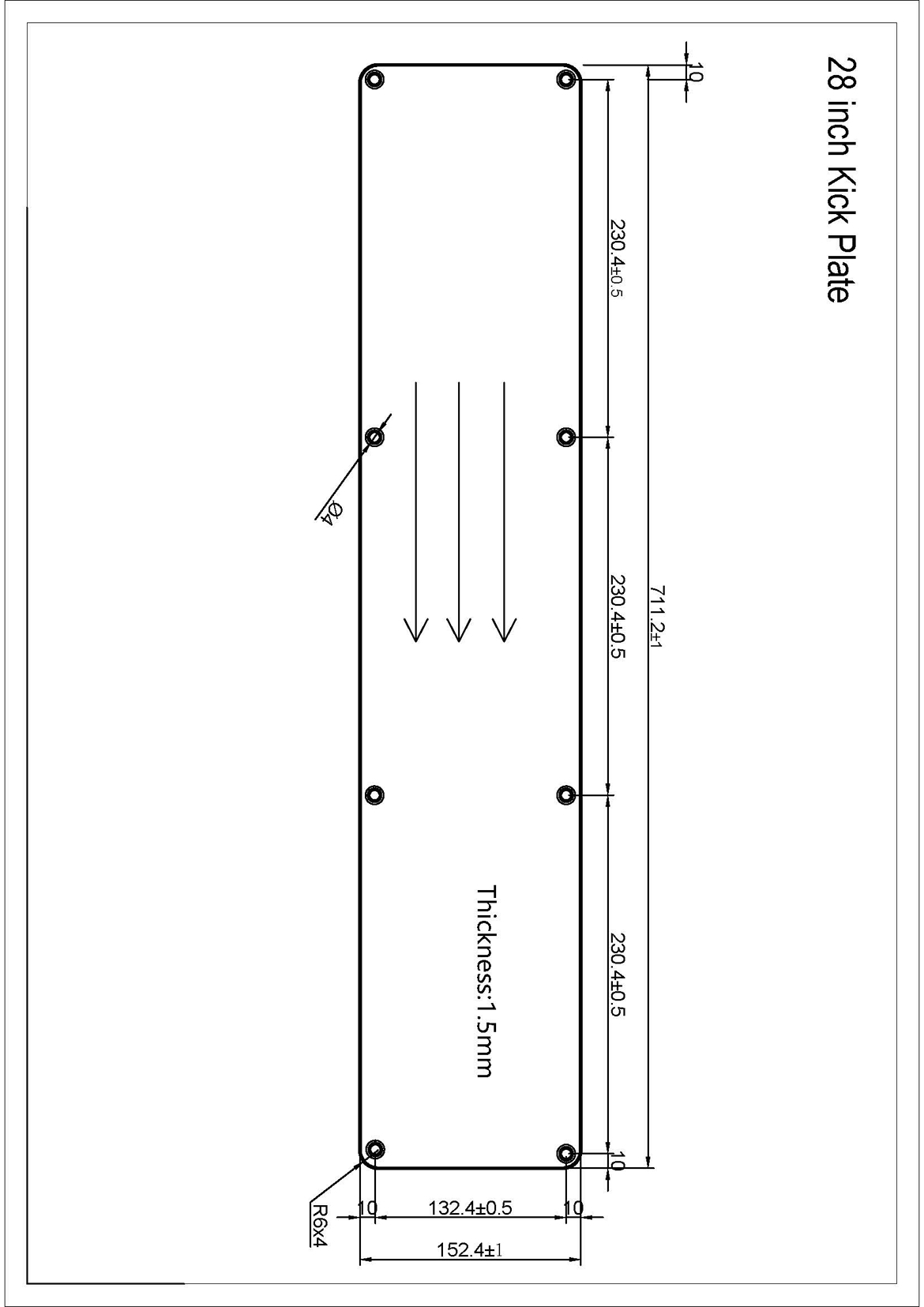 Kick Plate CM10 - 34"
